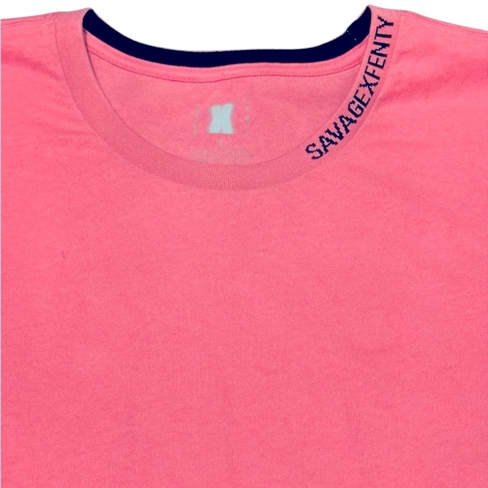 Unisex Savage x FENTY Pink Heartbreaker Essential Heavy Jersey Tee Large NWOT - Picture 3 of 8